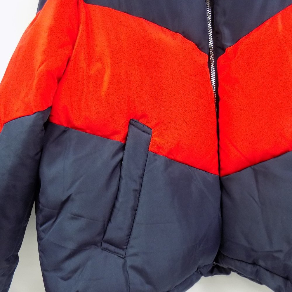 Ci Sono Womens Zip Front Puffer Coat 2-Tone Blue/Red NWT Multiple Sizes Avail - Picture 3 of 11
